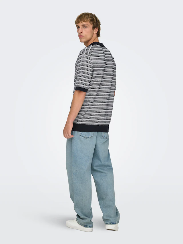 ONLY & SONS Polokragenpullover »ONSTILO REG SS SPLIT NECK KNIT NOOS« Baumwolle, regular fit