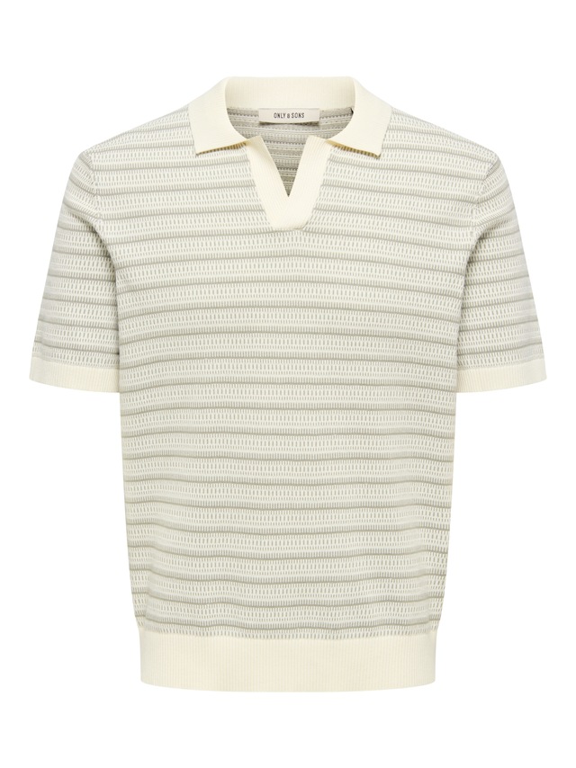 ONLY & SONS Polokragenpullover »ONSTILO REG SS SPLIT NECK KNIT NOOS« Baumwolle, regular fit