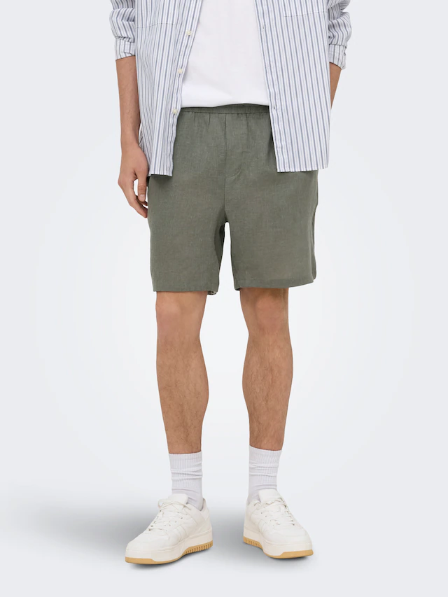 ONLY & SONS Shorts »ONSLAURENCE LINEN BLEND SHORTS NOOS« Viskosemischung, regular fit