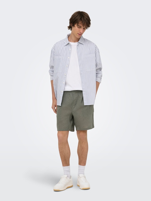 ONLY & SONS Shorts »ONSLAURENCE LINEN BLEND SHORTS NOOS« Viskosemischung, regular fit