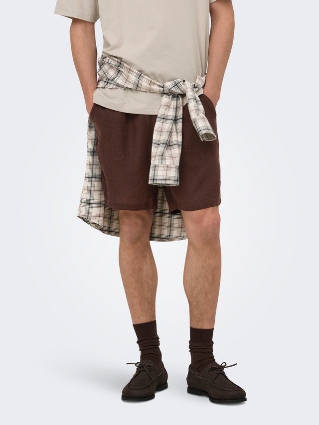 ONLY & SONS Shorts »ONSLAURENCE LINEN BLEND SHORTS NOOS« Viskosemischung, regular fit