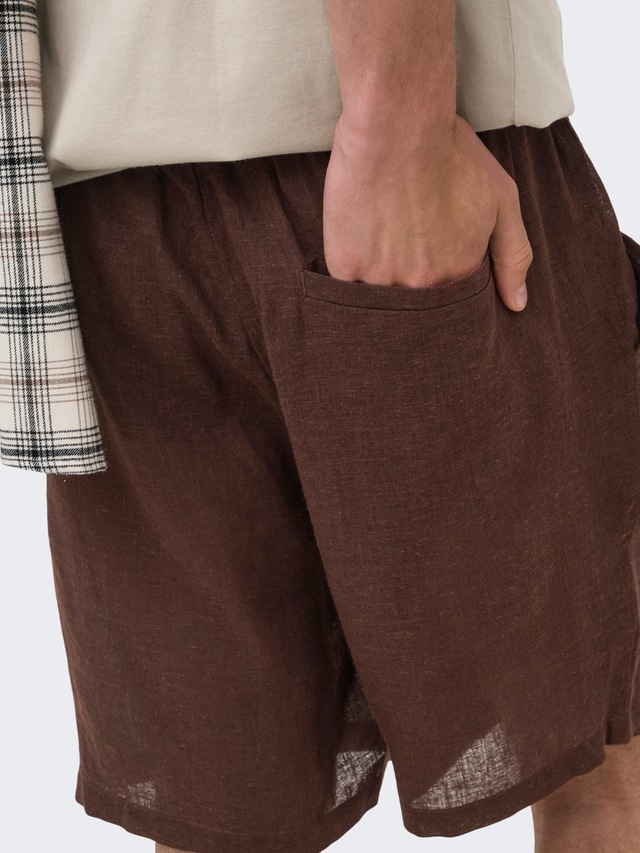 ONLY & SONS Shorts »ONSLAURENCE LINEN BLEND SHORTS NOOS« Viskosemischung, regular fit