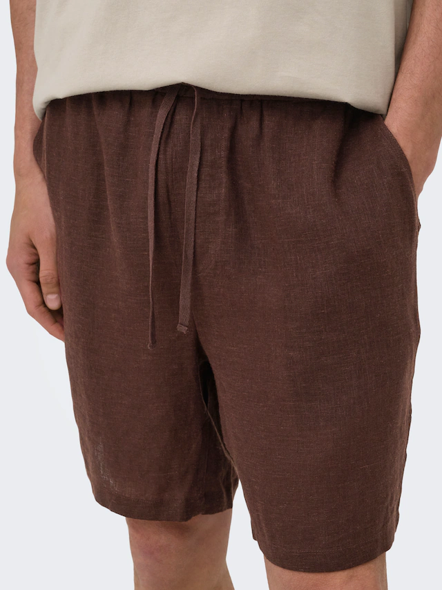 ONLY & SONS Shorts »ONSLAURENCE LINEN BLEND SHORTS NOOS« Viskosemischung, regular fit