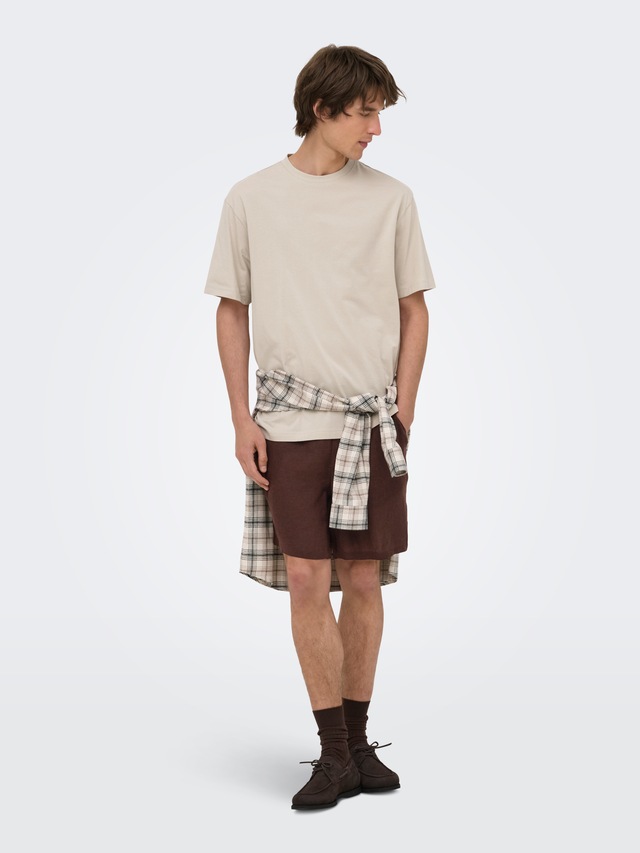 ONLY & SONS Shorts »ONSLAURENCE LINEN BLEND SHORTS NOOS« Viskosemischung, regular fit