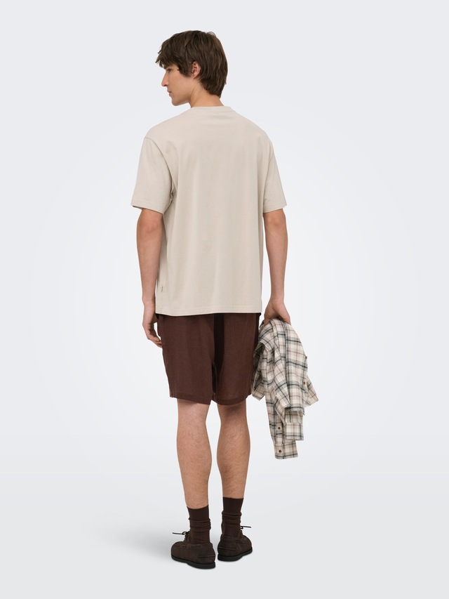 ONLY & SONS Shorts »ONSLAURENCE LINEN BLEND SHORTS NOOS« Viskosemischung, regular fit
