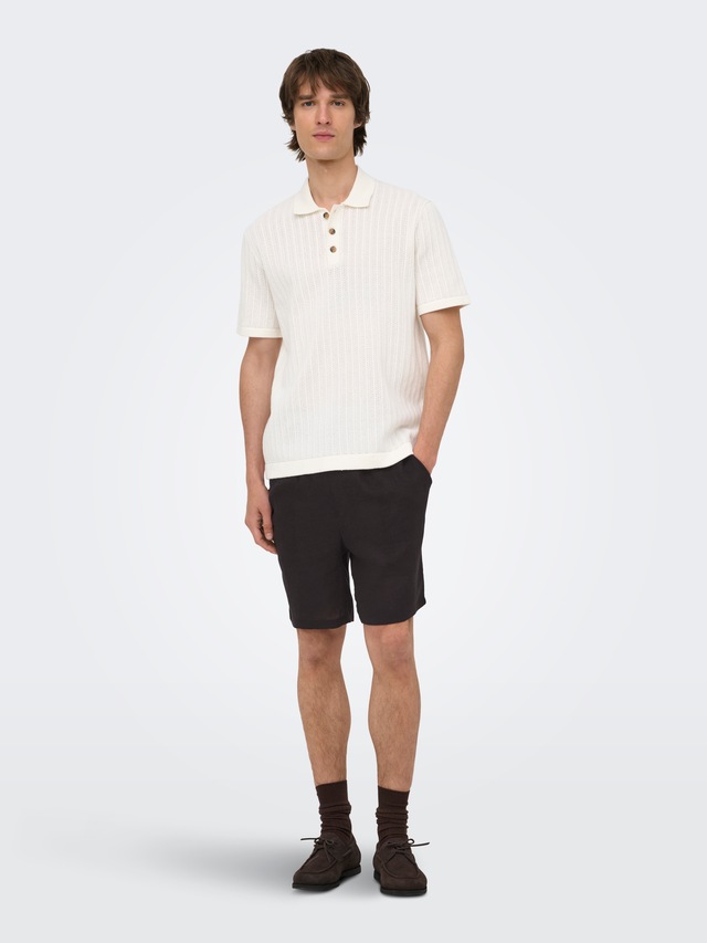 ONLY & SONS Shorts »ONSLAURENCE LINEN BLEND SHORTS NOOS« Viskosemischung, regular fit