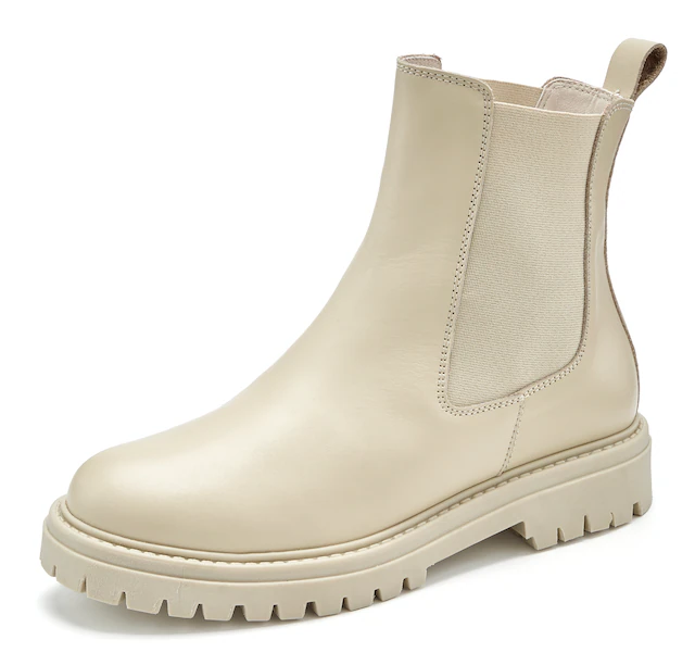 Elbsand Stiefelette »Chelseaboots, Schlupfstiefel, Lederstiefelette, Herbststiefelette« NEU Bikerboots aus Leder mit Stretch-Einsätzen & leichter Profilsohle