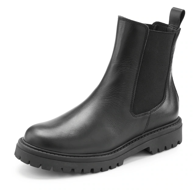 Elbsand Stiefelette »Chelseaboots, Schlupfstiefel, Lederstiefelette, Herbststiefelette« NEU Bikerboots aus Leder mit Stretch-Einsätzen & leichter Profilsohle