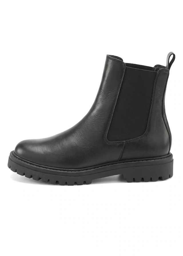 Elbsand Stiefelette »Chelseaboots, Schlupfstiefel, Lederstiefelette, Herbststiefelette« NEU Bikerboots aus Leder mit Stretch-Einsätzen & leichter Profilsohle