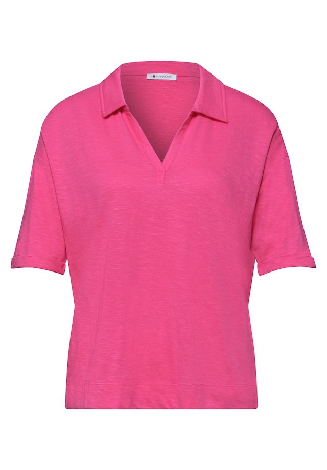 STREET ONE Poloshirt im soften Baumwoll-Mix