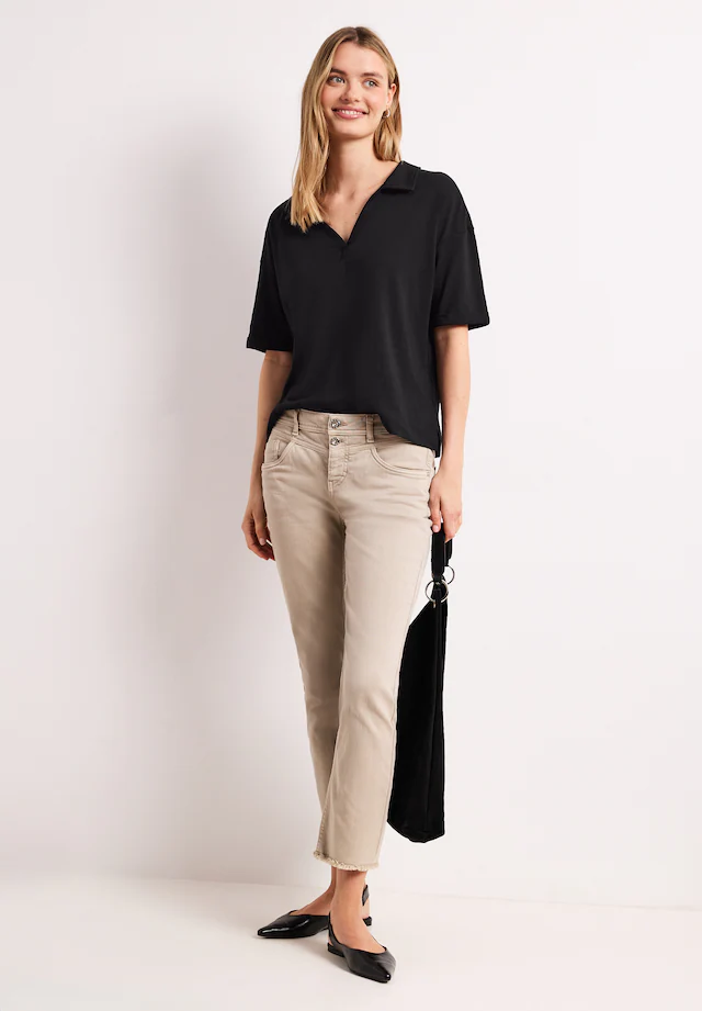 STREET ONE Poloshirt im soften Baumwoll-Mix