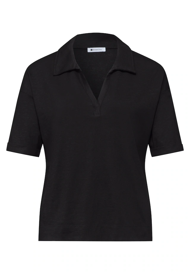 STREET ONE Poloshirt im soften Baumwoll-Mix