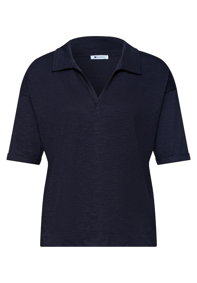 STREET ONE Poloshirt im soften Baumwoll-Mix