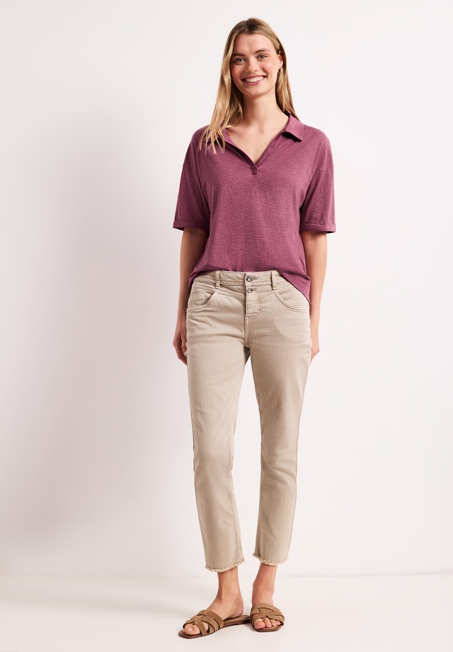 STREET ONE Poloshirt im soften Baumwoll-Mix