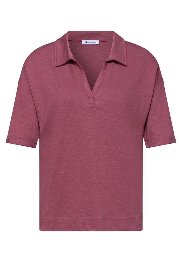 STREET ONE Poloshirt im soften Baumwoll-Mix