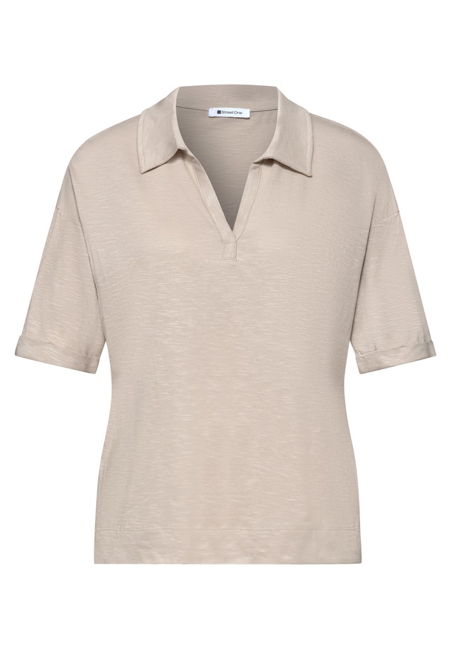 STREET ONE Poloshirt im soften Baumwoll-Mix