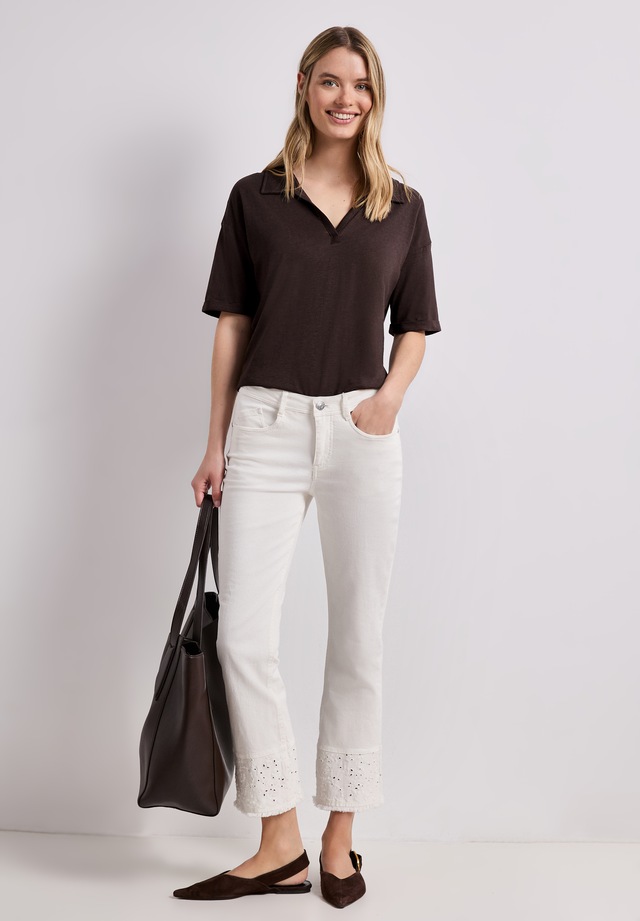 STREET ONE Poloshirt im soften Baumwoll-Mix