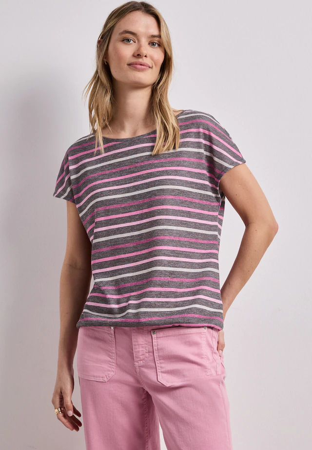 STREET ONE T-Shirt mit Rundhalsausschnitt