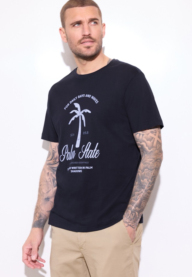 STREET ONE MEN T-Shirt mit Rundhalsausschnitt