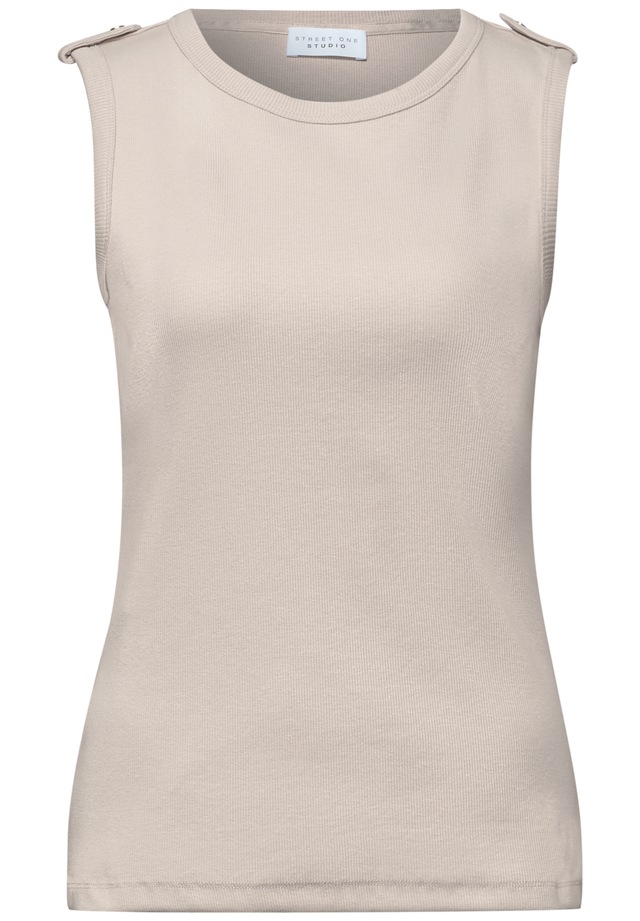 STREET ONE STUDIO Ripptanktop mit Rundhalsausschnitt