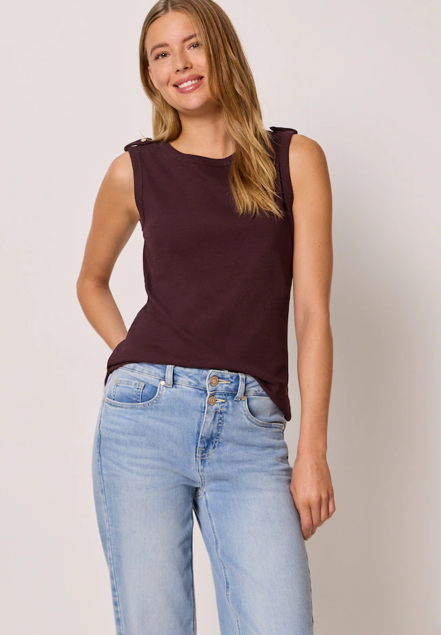 STREET ONE STUDIO Ripptanktop mit Rundhalsausschnitt