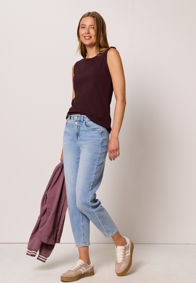 STREET ONE STUDIO Ripptanktop mit Rundhalsausschnitt