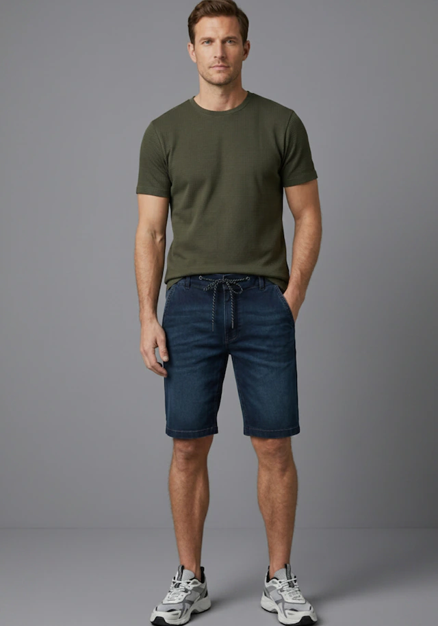 Arizona Jogg-Jeansbermudas Regular Fit, gerades Bein, niedrige Leibhöhe, mit Kordelzug