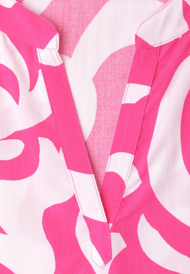 STREET ONE Shirtbluse mit geschlitztem Rundhalsausschnitt