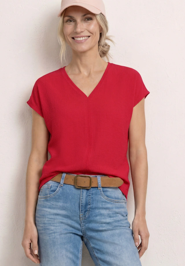STREET ONE T-Shirt mit V-Ausschnitt