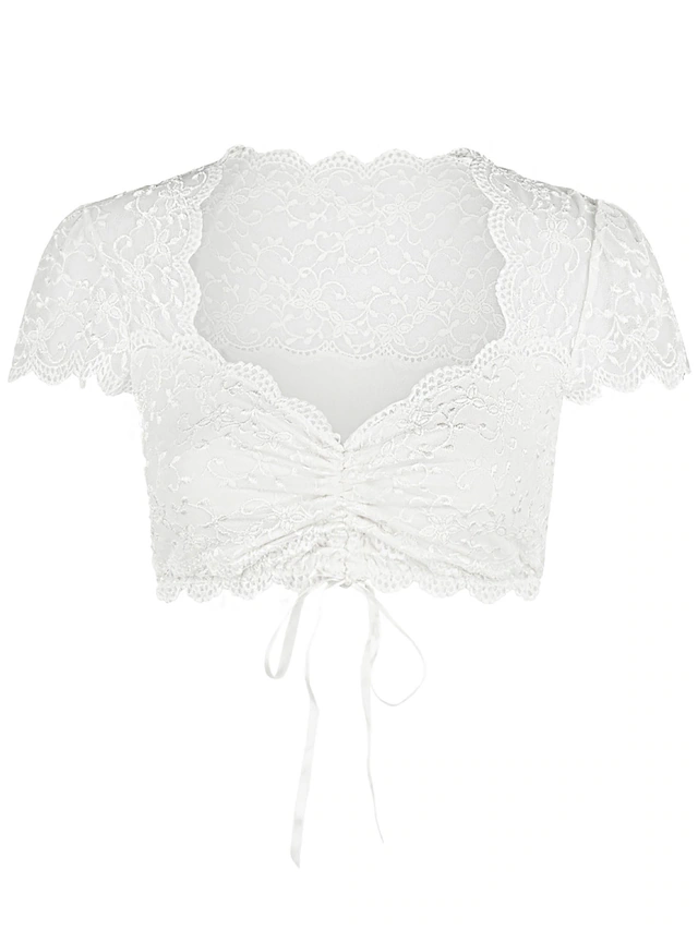 Nina Von C. Dirndlbluse »Dirndlbluse mit Herzausschnitt Tracht«