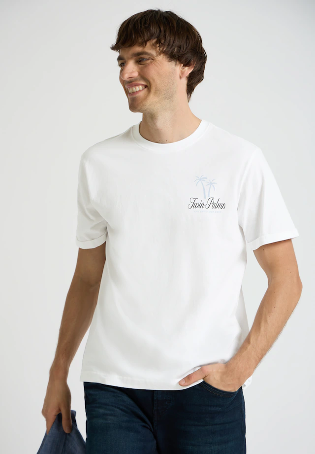 STREET ONE MEN Langarmshirt aus reiner Baumwolle