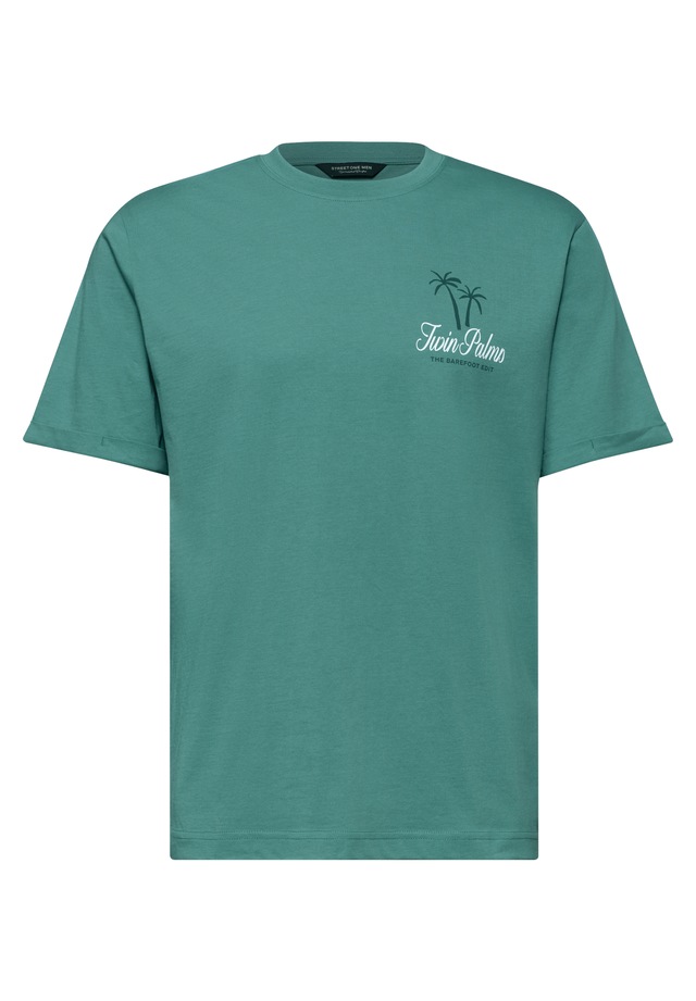 STREET ONE MEN Langarmshirt aus reiner Baumwolle