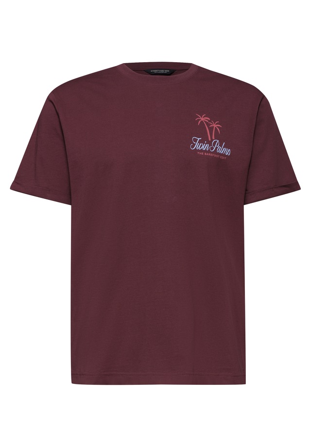 STREET ONE MEN Langarmshirt aus reiner Baumwolle
