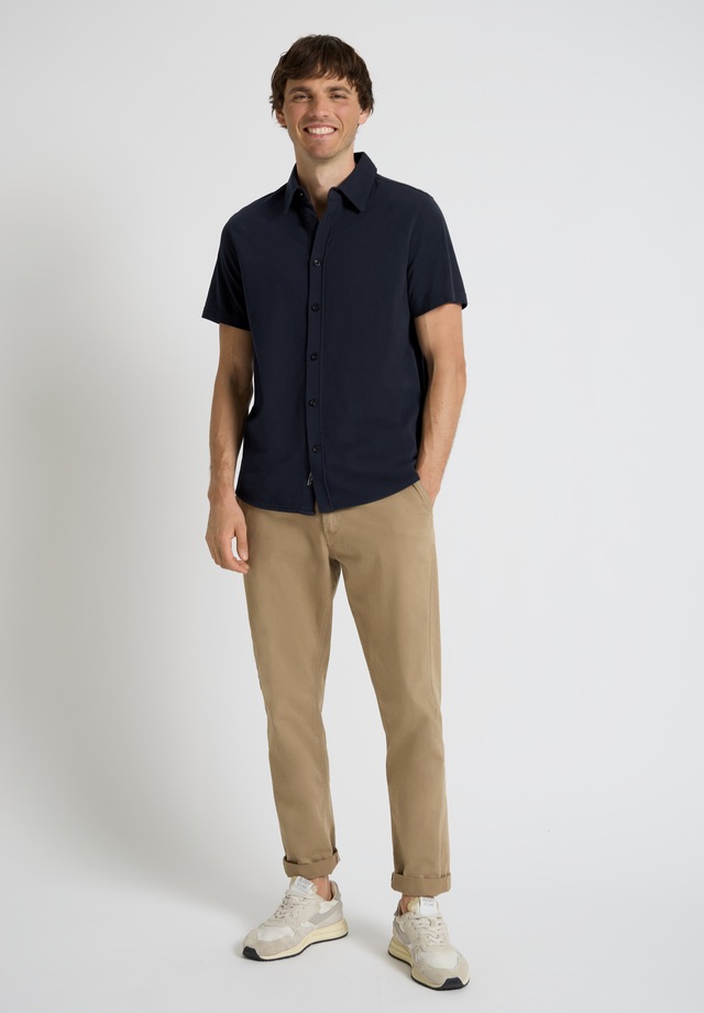STREET ONE MEN Kurzarmhemd aus reiner Baumwolle