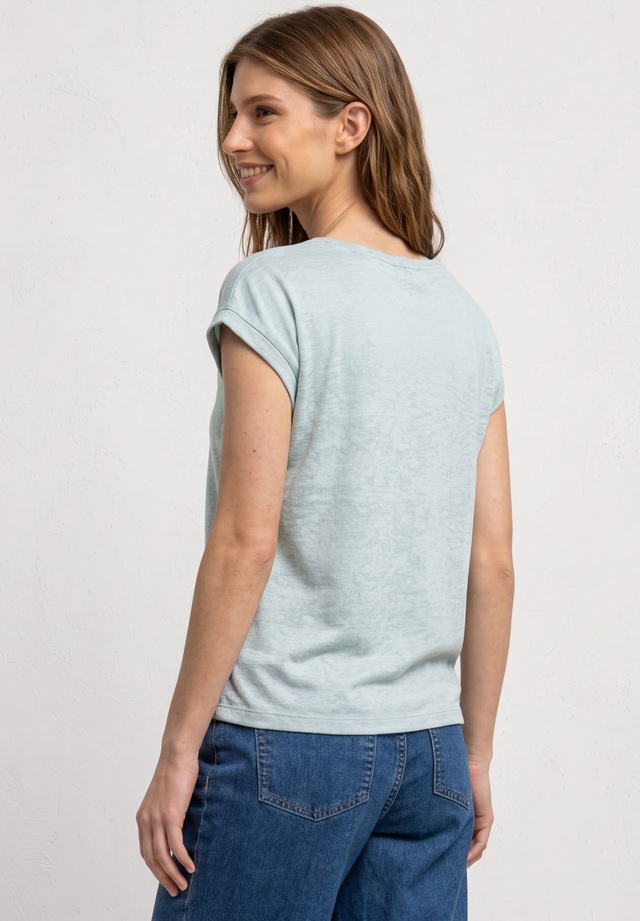 STREET ONE Rundhalsshirt mit Rundhalsausschnitt