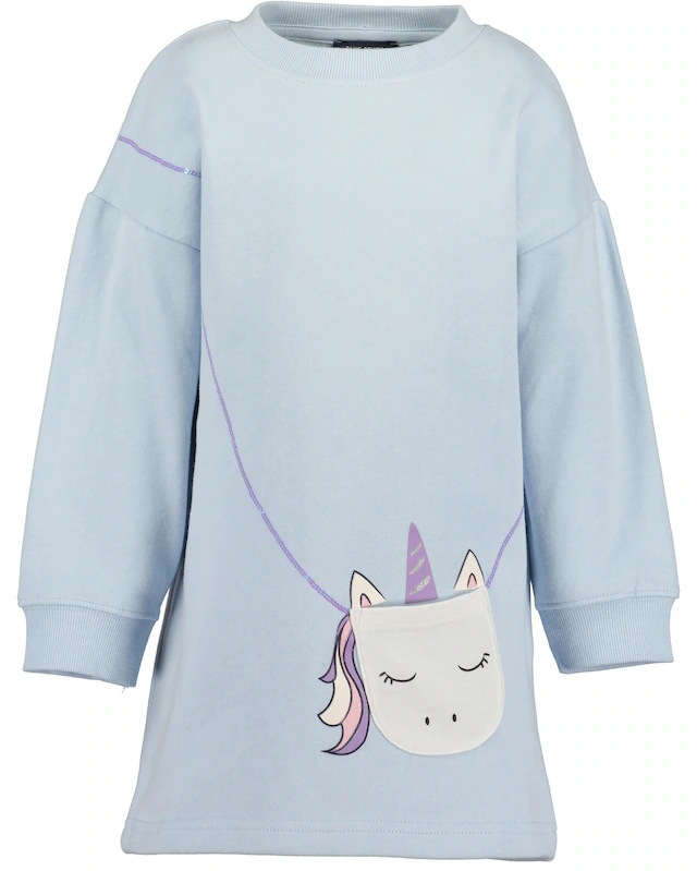 Blue Seven Jerseykleid »Girls Sweatkleid mit aufgedruckter Tasche« aufgesetzte Tasche