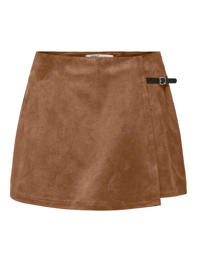 ONLY Hosenrock »ONLTAVIA HW FAUX SUEDE SKORT PNT« Materialmix, Wildlederimitat