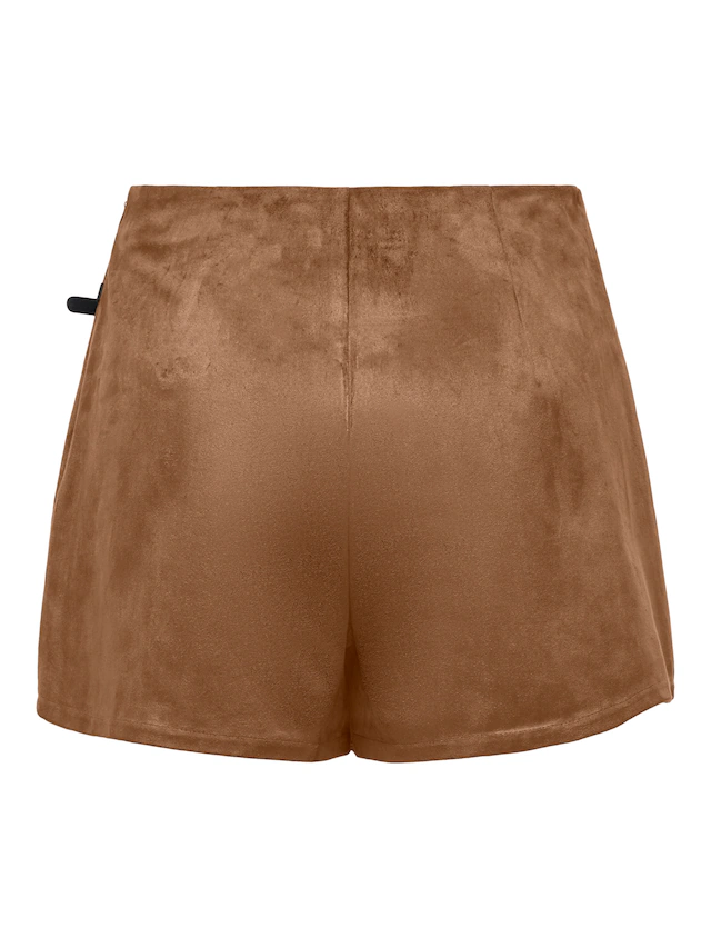 ONLY Hosenrock »ONLTAVIA HW FAUX SUEDE SKORT PNT« Materialmix, Wildlederimitat