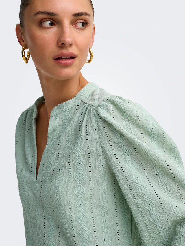 ONLY Blusenshirt »ONLMINNA L/S TOP JRS« Kunstfaser, regular fit