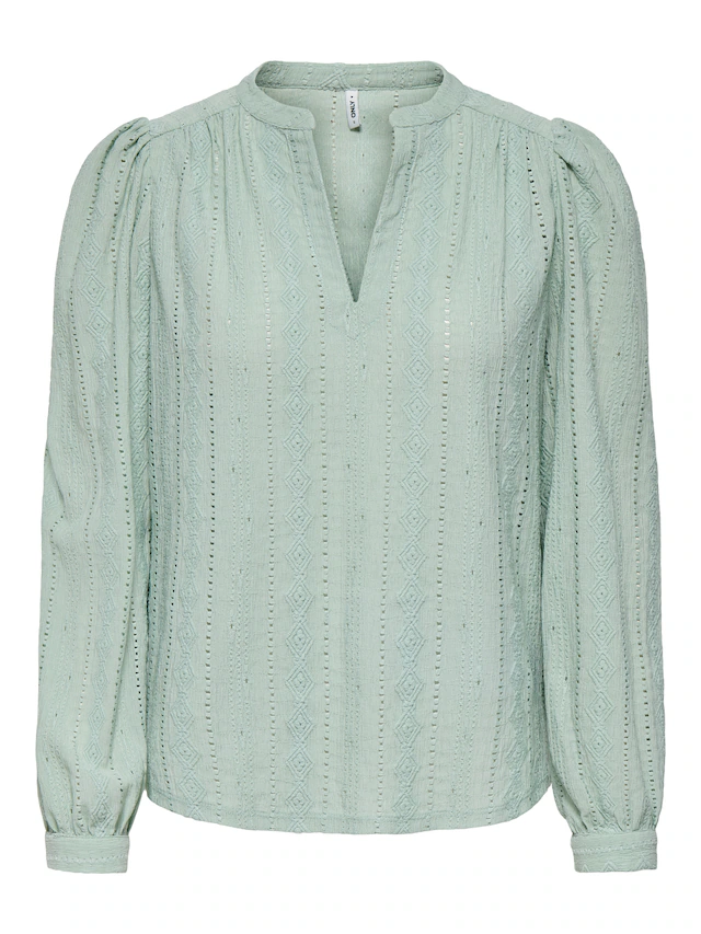 ONLY Blusenshirt »ONLMINNA L/S TOP JRS« Kunstfaser, regular fit