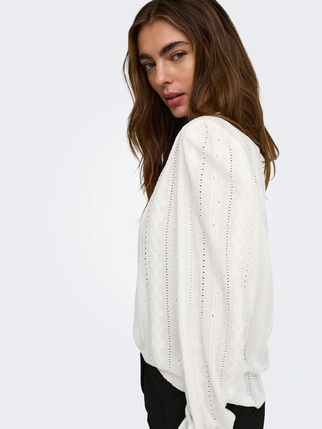 ONLY Blusenshirt »ONLMINNA L/S TOP JRS« Kunstfaser, regular fit