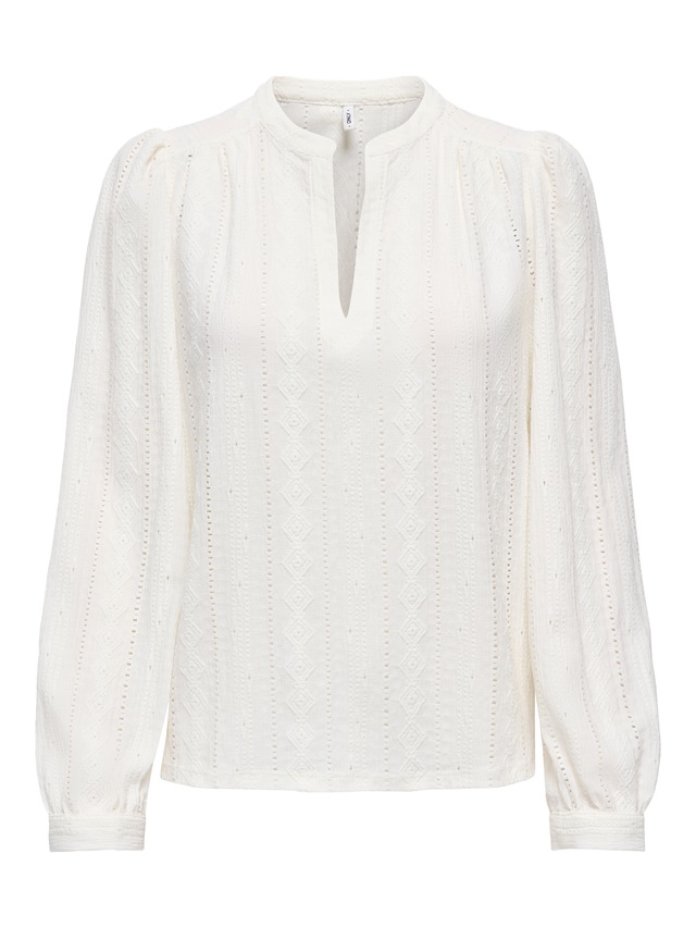 ONLY Blusenshirt »ONLMINNA L/S TOP JRS« Kunstfaser, regular fit