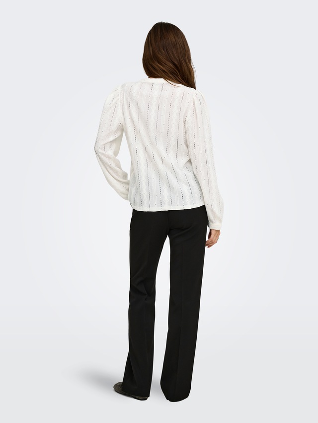 ONLY Blusenshirt »ONLMINNA L/S TOP JRS« Kunstfaser, regular fit