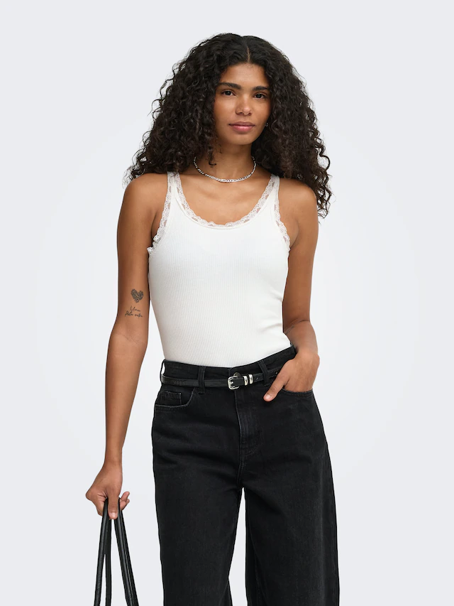 ONLY Body »ONLVINI S/L LACE BODYSUIT RS JRS« Baumwollmischung, Spitze