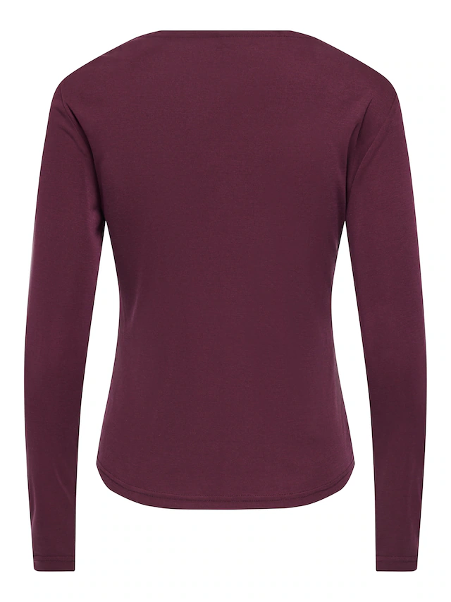 ONLY Langarmshirt »ONLIDA L/S V NECK LACE TOP CS JRS« Viskosemischung, regular fit
