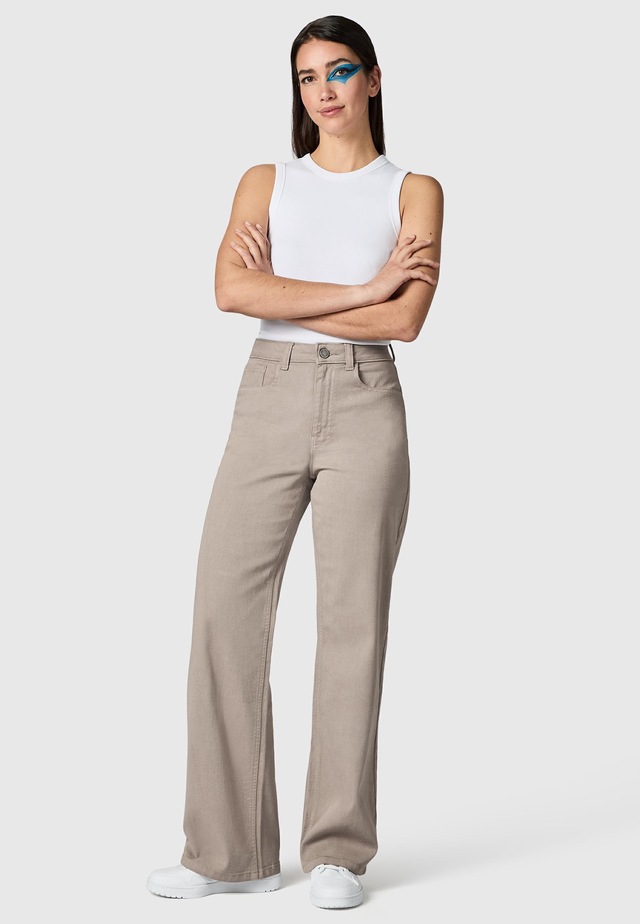 PEAK TIME Chinohose »Cyrele« Lange Wide-Leg-Hose mit Bio-Baumwolle