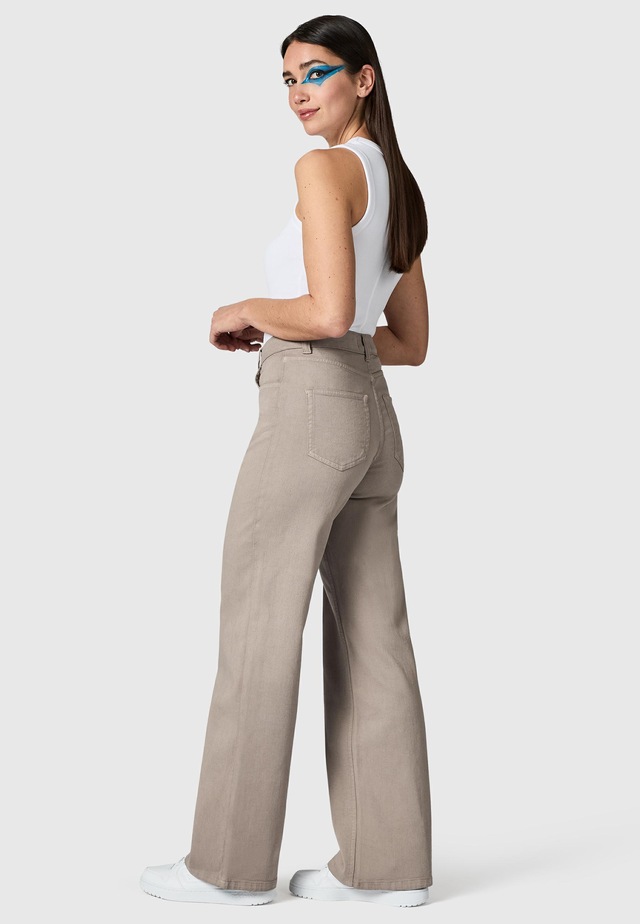 PEAK TIME Chinohose »Cyrele« Lange Wide-Leg-Hose mit Bio-Baumwolle