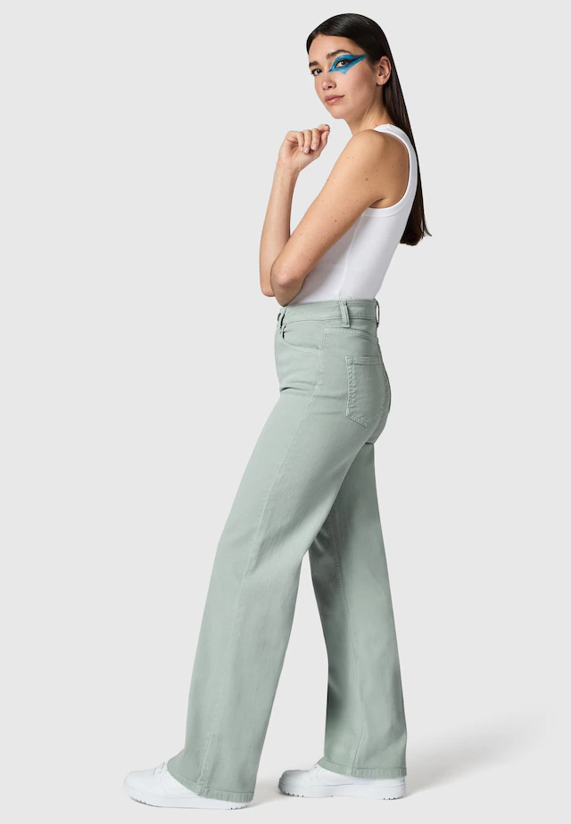PEAK TIME Chinohose »Cyrele« Lange Wide-Leg-Hose mit Bio-Baumwolle