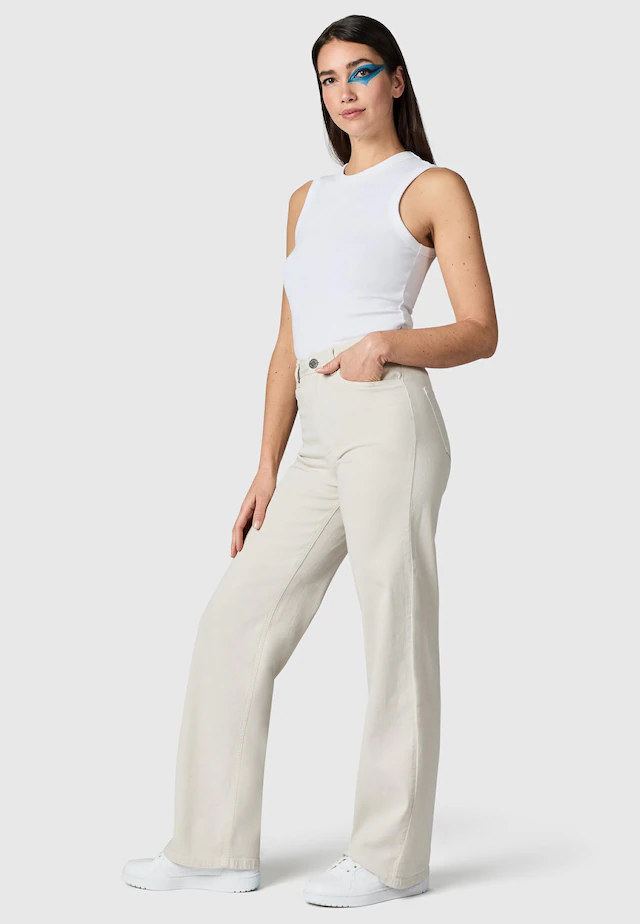 PEAK TIME Chinohose »Cyrele« Lange Wide-Leg-Hose mit Bio-Baumwolle