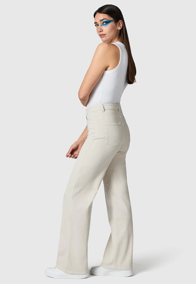 PEAK TIME Chinohose »Cyrele« Lange Wide-Leg-Hose mit Bio-Baumwolle